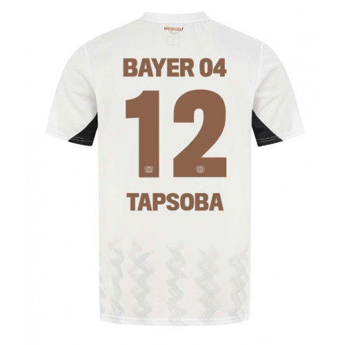 Dres Bayer Leverkusen Edmond Tapsoba #12 Gostujuci 2024-25 Kratak Rukav